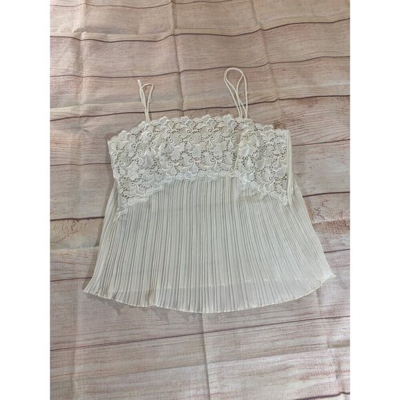 Marks & Spencer Women's Lace Pleated Sheer Lingerie Camisole Top - UK 16 (US12) - Picture 4 of 10